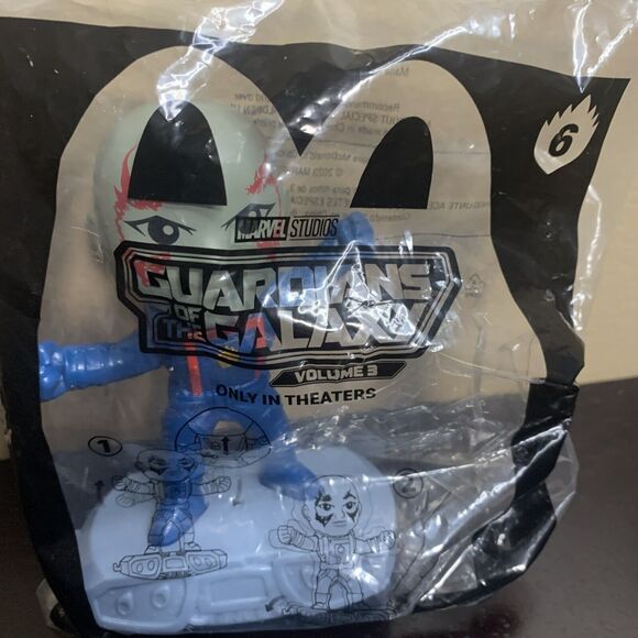 McDonalds Happy Meal Toys Guardians Of The Galaxy #6-Drax Collection Sealed - Picture 1 of 3